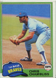 1981 Topps Baseball Cards      155     Chris Chambliss